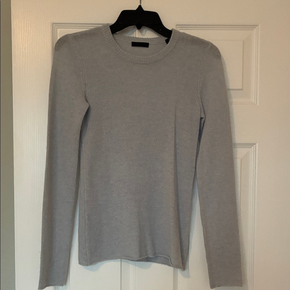 ATM Gray Long Sleeve Cashmere Sweater